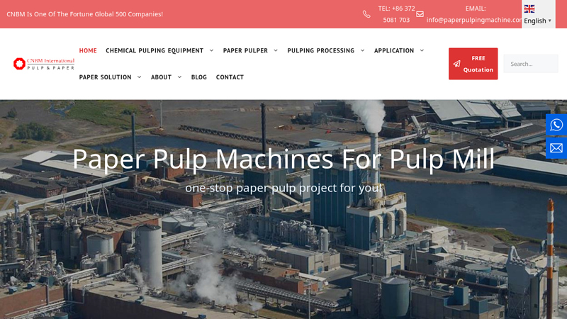 Paper Pulp Mill Machinery, Paper Pulper, Pulp Digester, Vacumm Washer For Sale