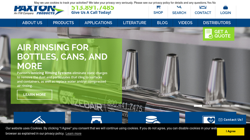 Paxton Products | Drying, Blow Off & Air Rinsing Solutions
