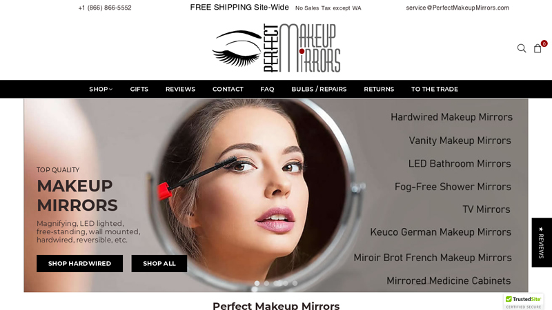 Perfect Makeup Mirrors for all your bathroom accoutrements.
