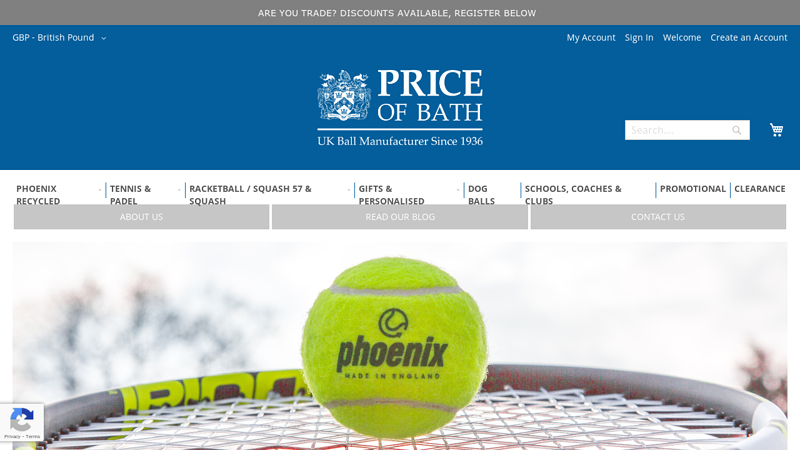 Price of Bath C for tennis balls, squash balls & racket balls.