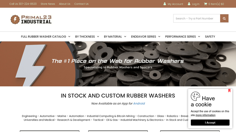 Welcome to Primal23 Industrial - The #1 Place on the Web for Rubber Washers