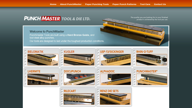 Paper Punching Tools, Paper Punch Tool manufacturing - Punchmaster Tool and Die, Ontario, Canada