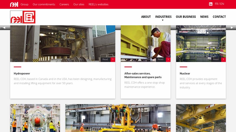 REEL COH : material handling equipment, lifting devices, overhead cranes