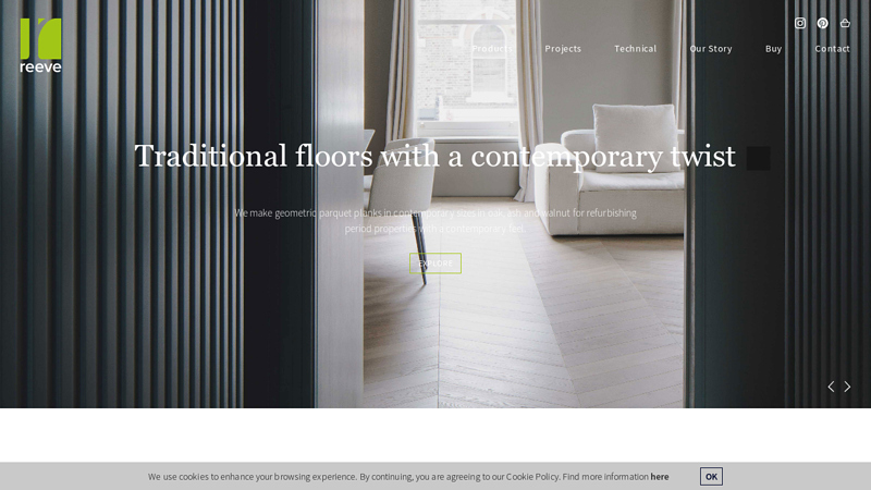 Reeve Wood. British hardwood flooring in Oak, Ash and Walnut.