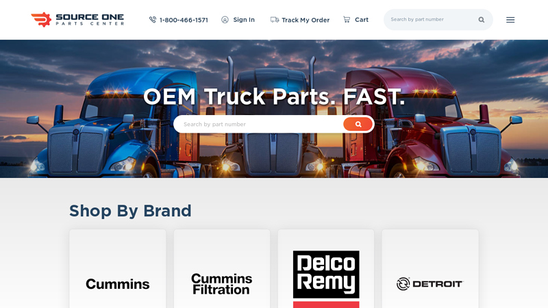 Source One Parts Center | OEM truck parts. Fast.