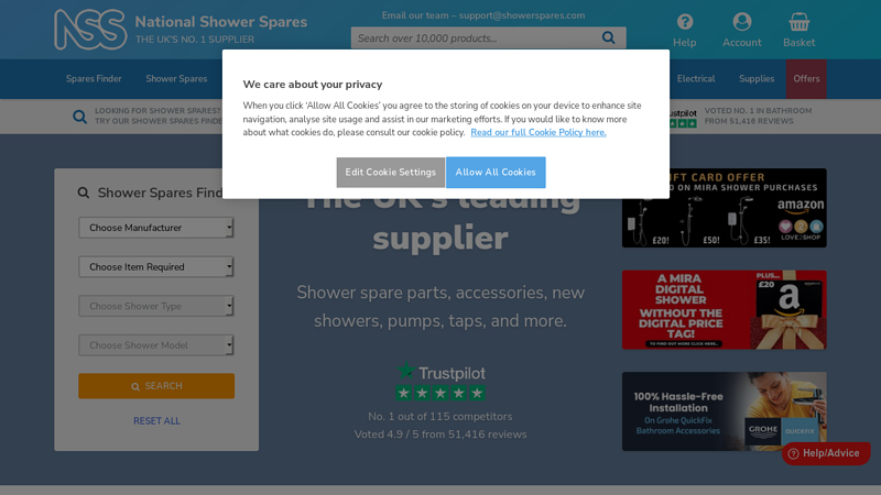 National Shower Spares | UK