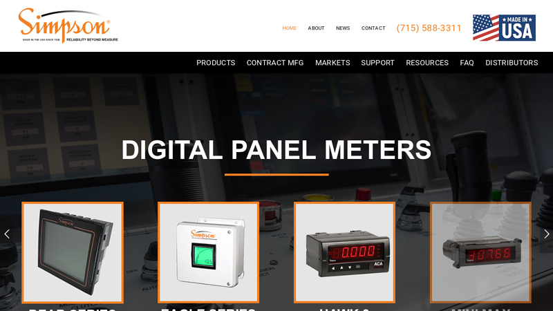 Digital Panel Meters, Analog Panel Meters, Test Instruments/Equipment - Simpson Electric
