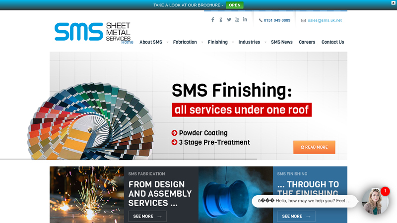 SMS | Sheet Metal Fabrication & Finishing Services | Seaforth Liverpool