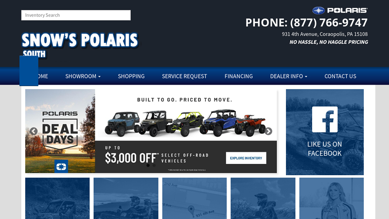 Polaris Powerpsorts Dealership, PA | Near Pittsburgh. ATV, Motorcycle, UTV Sales, Service, Parts & Financing.