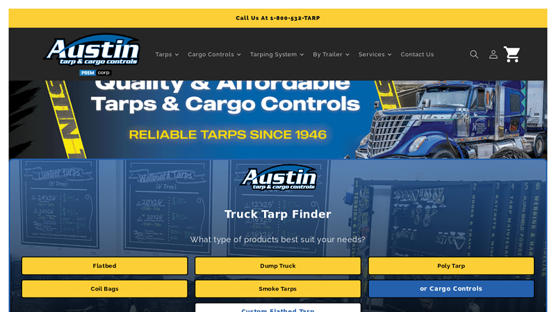 Tarpman.com | Truck Tarps & Cargo Controls C Tarpman.com | Austin Tarp & Cargo Controls; Truck Tarp Finder; Collection List