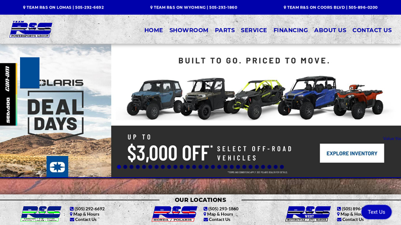 Team R&S Powersports | Motorsports Dealers, Albuquerque NM | 3 Locations!