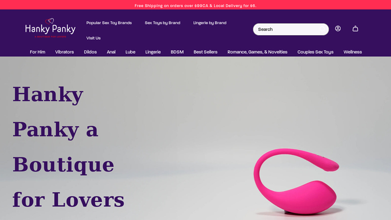 Shop Sex Toys in Toronto | Hanky Panky a Boutique for Lovers