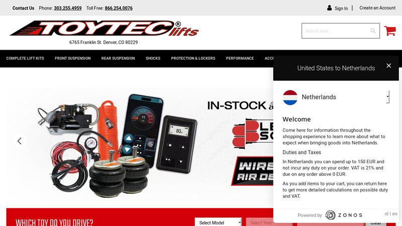 Toyota Suspension Lift Kits - Toyota Parts & Accessories | Toytec Lifts