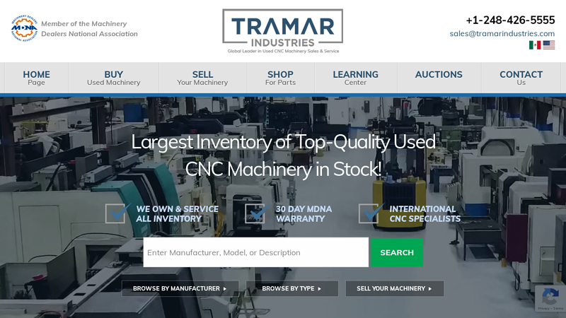 Used CNC Machines For Sale | Used Machinery | Tramar Industries