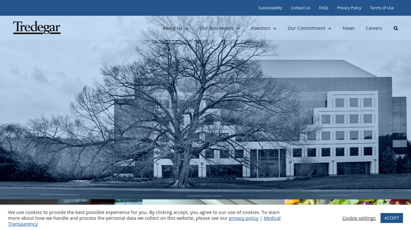 Tredegar C A GLOBAL MANUFACTURER OF PLASTIC FILMS AND ALUMINUM EXTRUSIONS