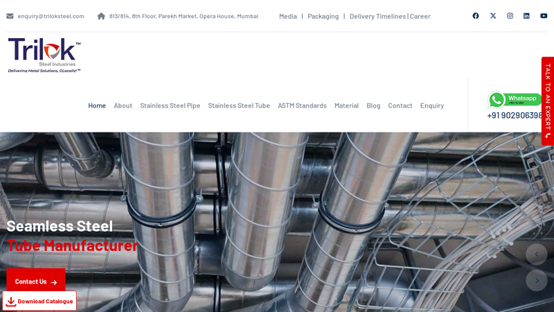 Seamless Steel Tube manufacturer in India - Trilok Steel Industries