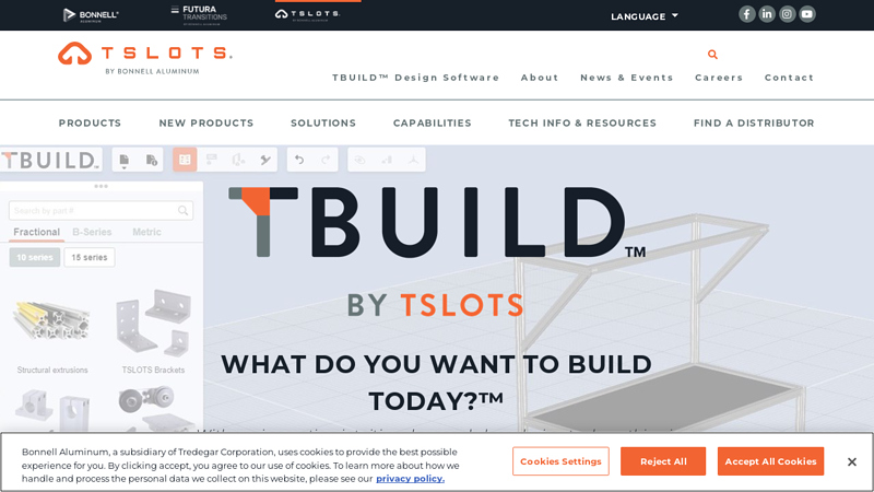 TSLOTS Aluminum Extrusion Manufacturer - TSLOTS by Bonnell Aluminum