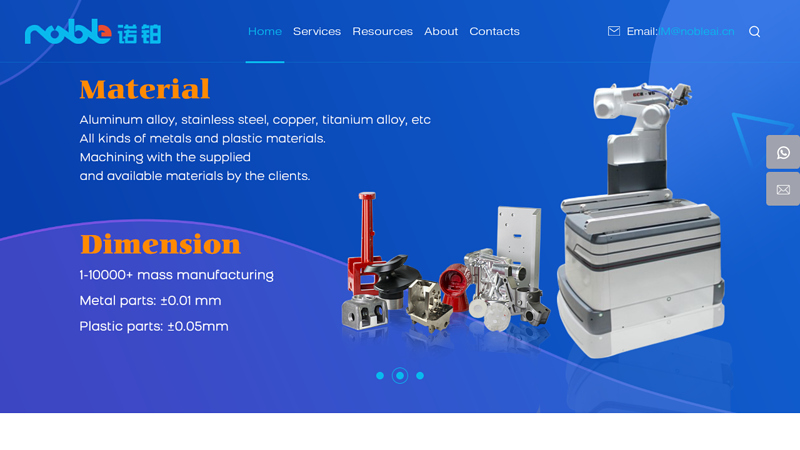 Professional provider of projects supporting and parts machining-NOBLE
