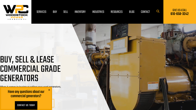 Used Industrial & Commercial Generators | Woodstock Power; Used Industrial & Commercial Generators | Woodstock Power